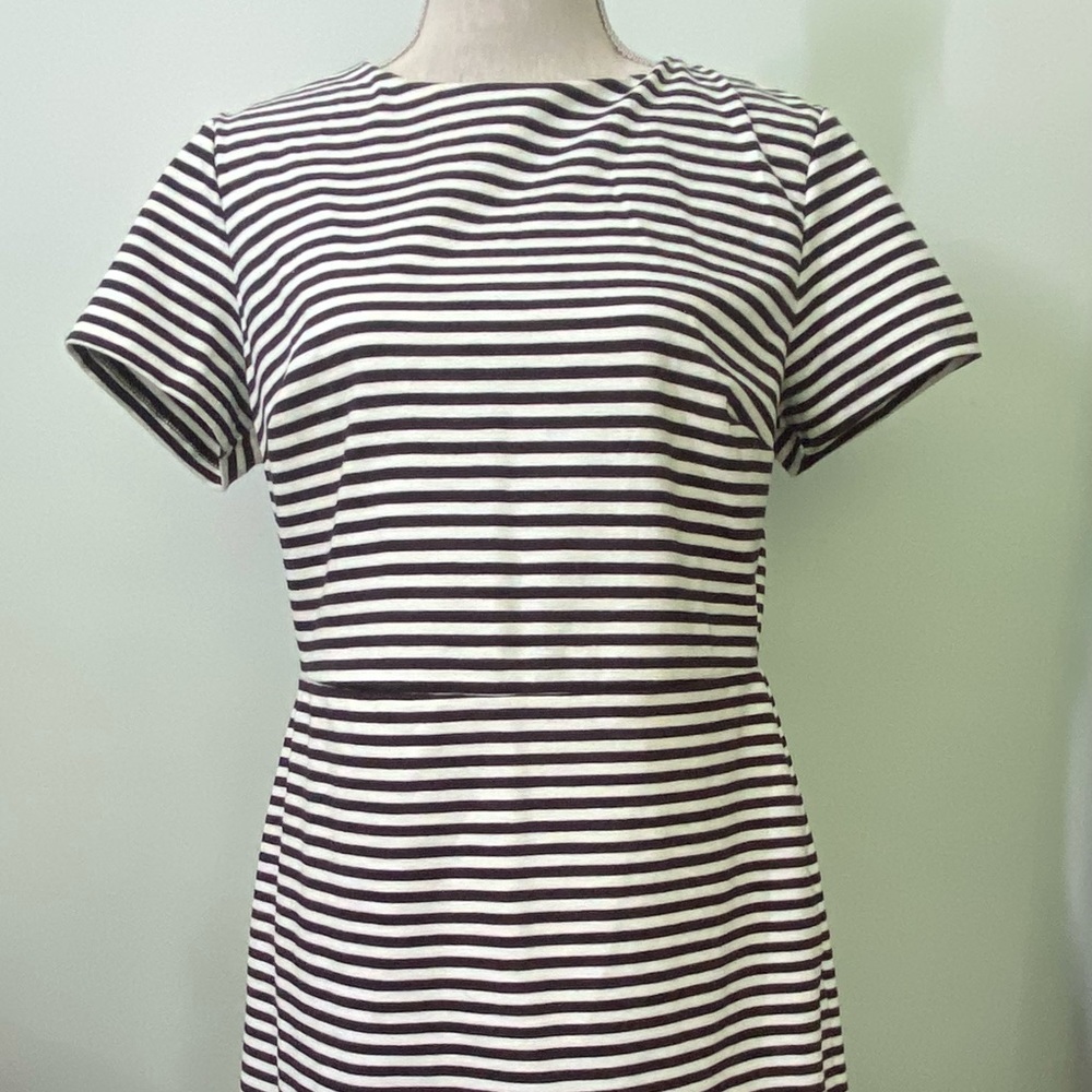 Old Navy White and Black Striped Mini Dress